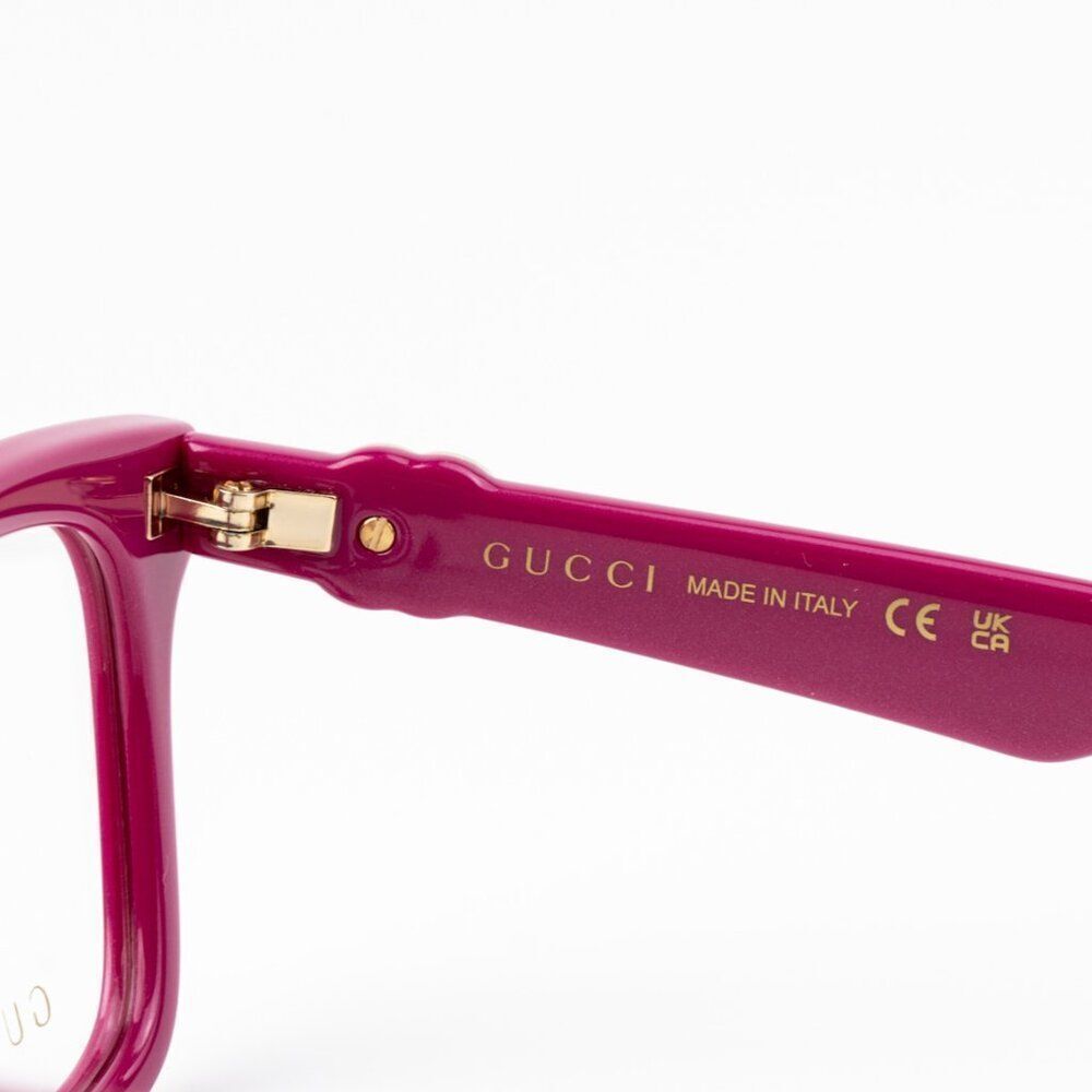 NEW Gucci GG1728O 004 Red Pink Square Women Eyeglasses - Picture 7 of 10